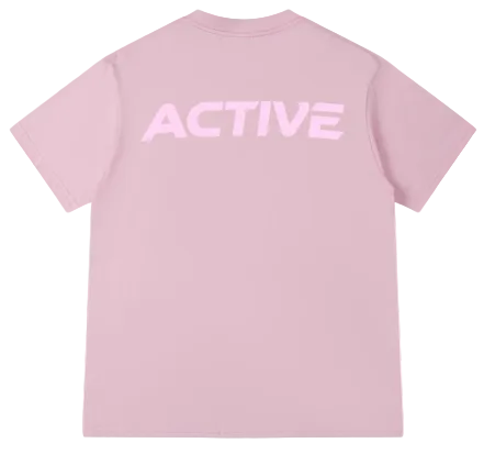 THE 'PUMP-COVER' ACTIVE OVERSIZED TEE pink x pinker