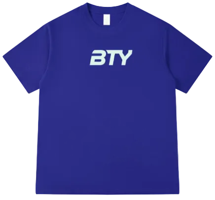 THE 'PUMP-COVER' ACTIVE OVERSIZED TEE blue x white