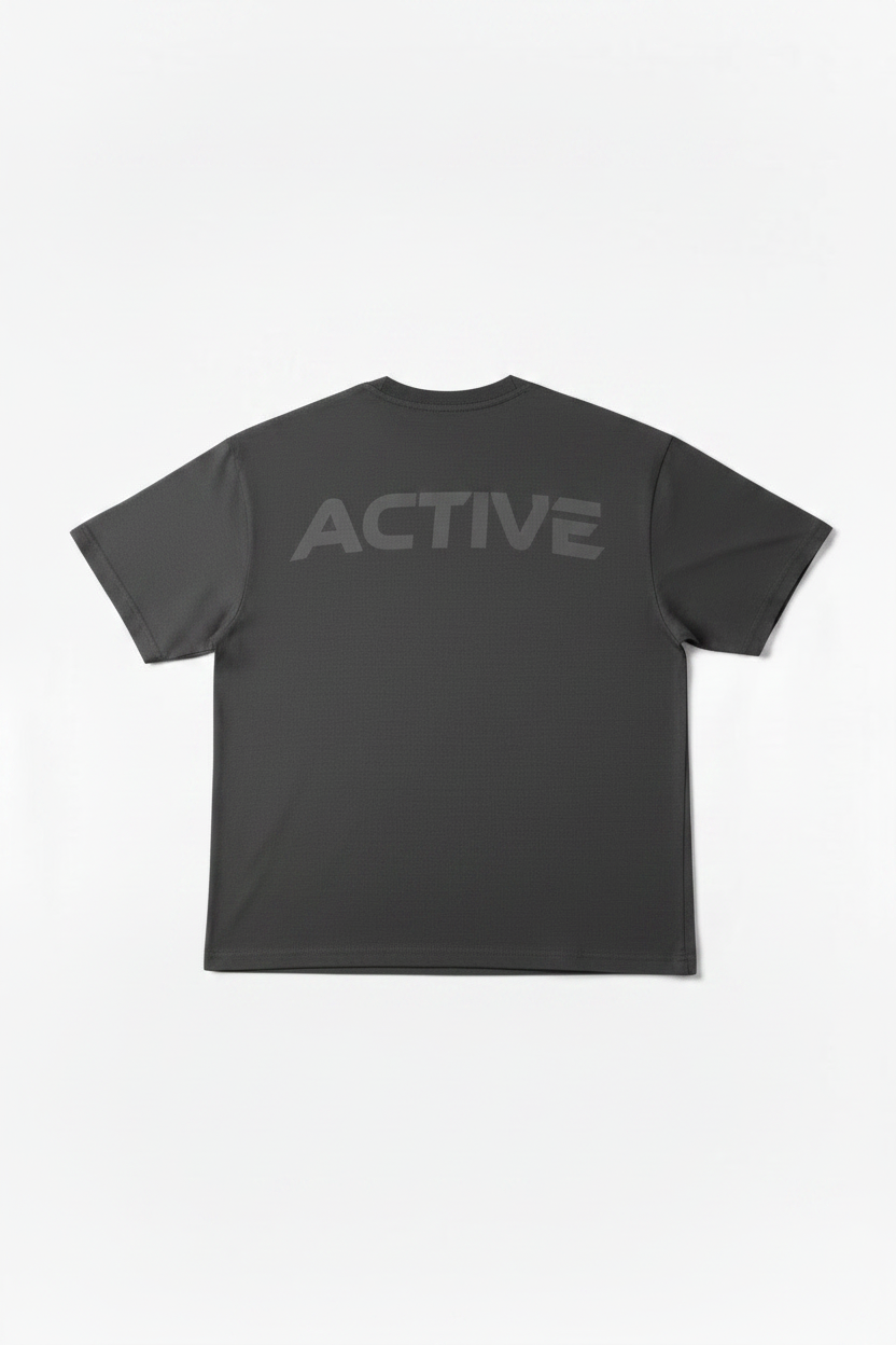 THE 'ACTIVE' TEE charcoal