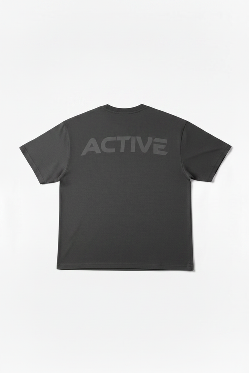 THE 'ACTIVE' TEE charcoal