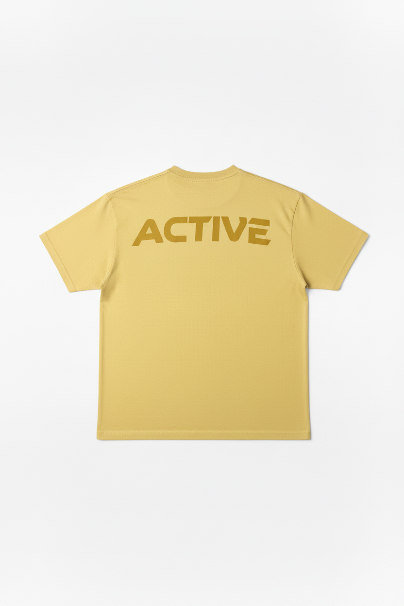 THE 'PUMP-COVER' ACTIVE TEE yellow